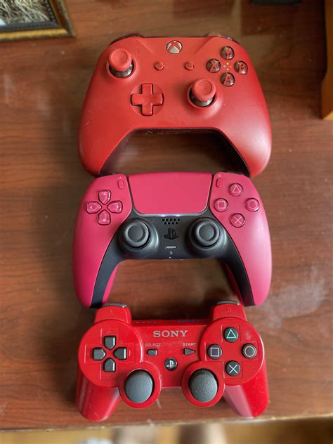 Cosmic Red Ps5 Controller Comparison Rplaystation
