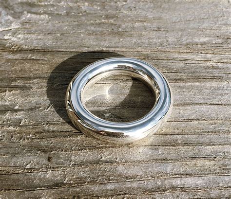 Silver Halo Ring Halo Ring Chunky Silver Ring 4mm Halo Etsy Chunky