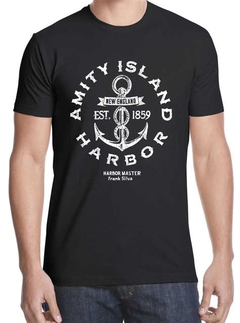 Cool T Shirts Designs Mens Office O Neck Amity Island Short Sleeve Tee