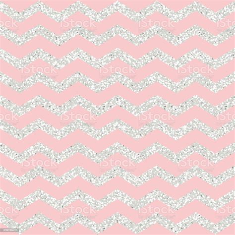 Shining Silver Glitter Chevron Background Stock Illustration Download