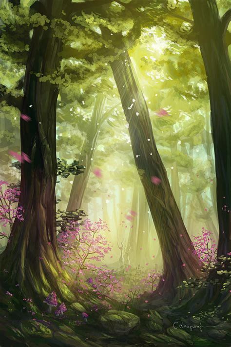 Green Forest Digital Art By Fireflux Studios
