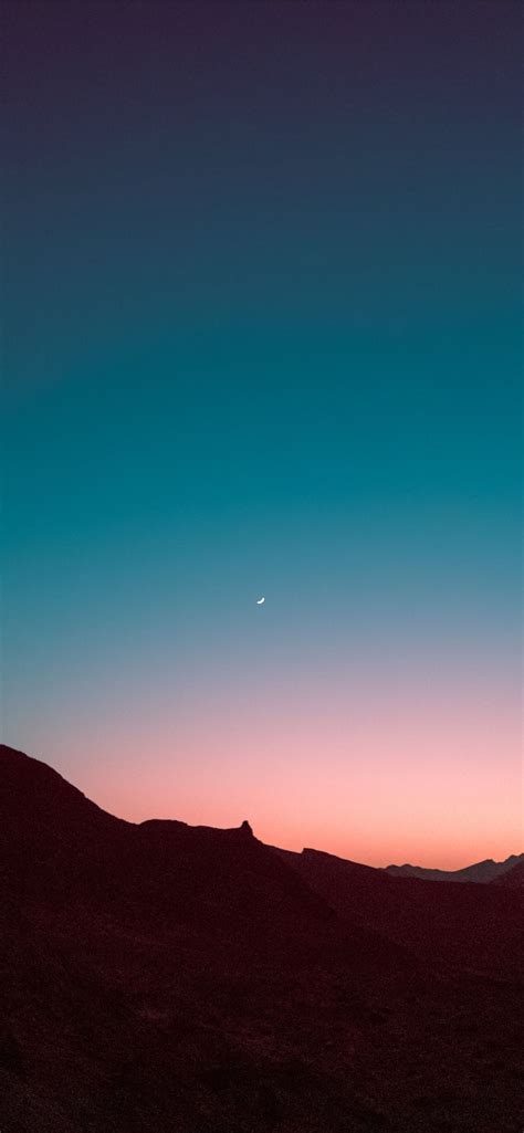 Silhouette Of Mountains During Sunset Iphone 12 Wallpapers Free Download