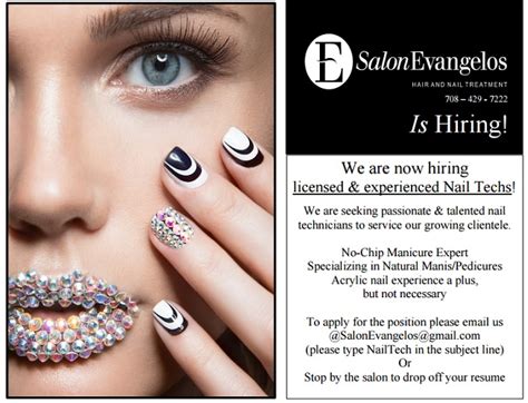 1 to 6 of 6 vacancies. Hiring, Commission, Nail Technicians, Orland Park, Il 15621 « Illinois MyBeautyAds.com