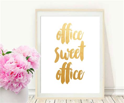 Office Sweet Office Printable Art Office Decor Typography