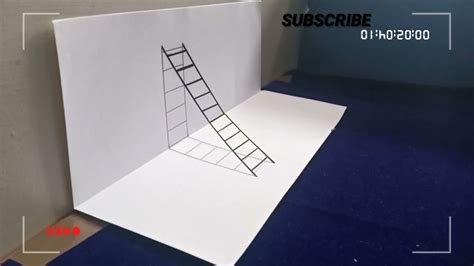 How To Draw 3d Ladder Trick Art For Kids