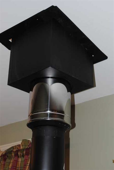 How To Install Wood Stove Pipe Through Cathedral Ceil