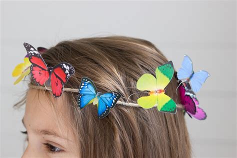 Simple Diy Butterfly Crowns Rooted Childhood
