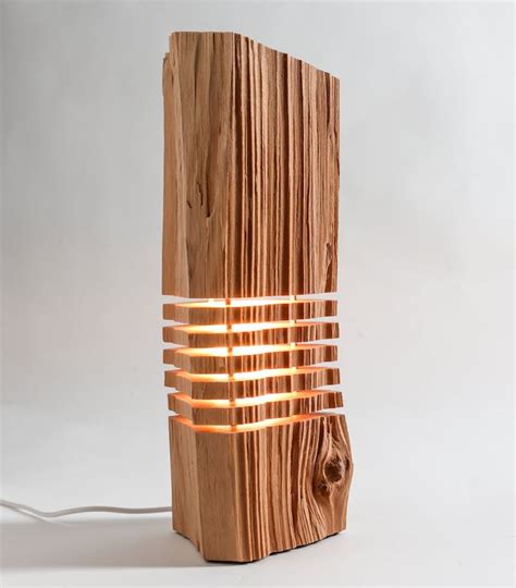 Sliced Sculpture Lamps Highlight The Natural Beauty Of Firewood My