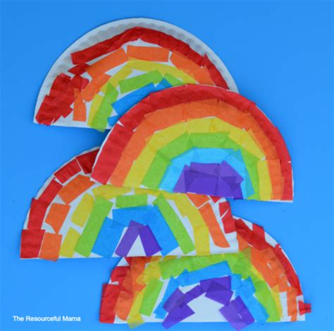 Paper Plate Rainbow Craft The Resourceful Mama