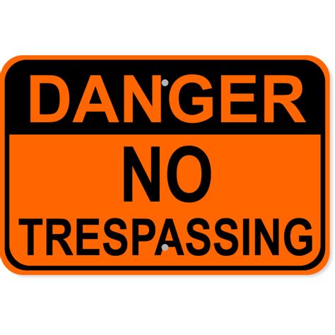 Danger No Trespassing Aluminum Sign 12 X 18 Hc Brands