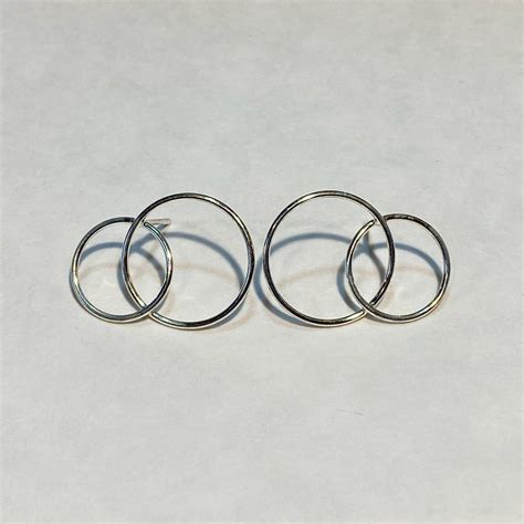 Sterling Silver Double Circle Stud Pennyweightsjewelry