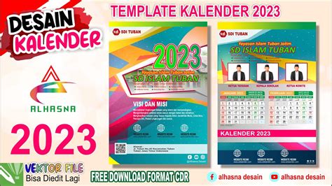 Desain Template Kalender 2023 Format Coreldraw Free D