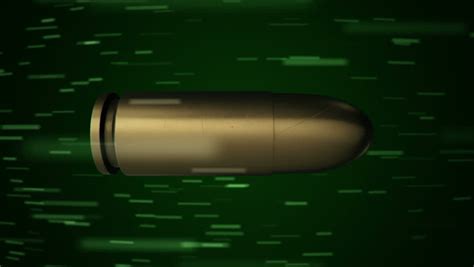 Animation Flying Of Bullet With Lines Around As Symbol Of Speed