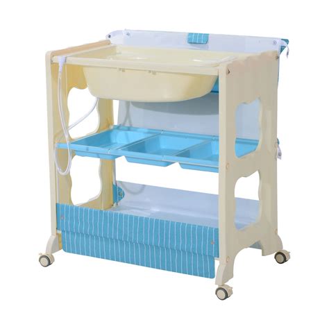 Homcom Baby Changing Table Station Portable Changer Baby Storage Bath