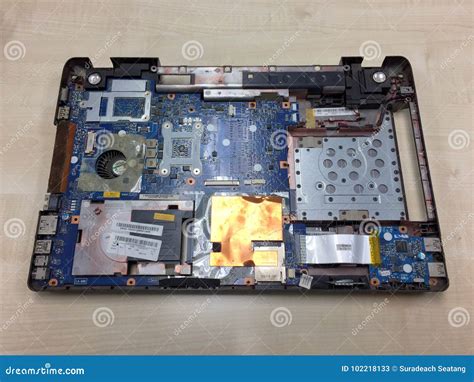 Laptop Disassembled Into Parts Stock Photo 17846802
