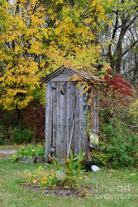 Outhouse Surrounded By Autumn Leaves Photograph By Paul Ward Fine Art