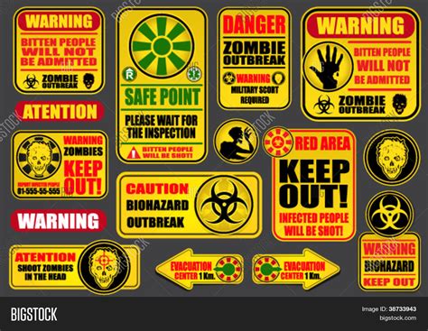 Zombie Apocalypse Signs And Billboards Stock Vector And Stock Photos Bigstock