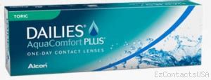 Dailies Aquacomfort Plus Toric Pk Contact Lenses One Day