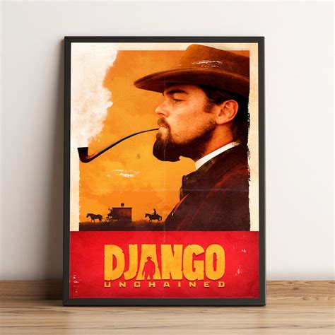 Django Poster Quentin Tarantino Wall Art Unchained Movie Print Best