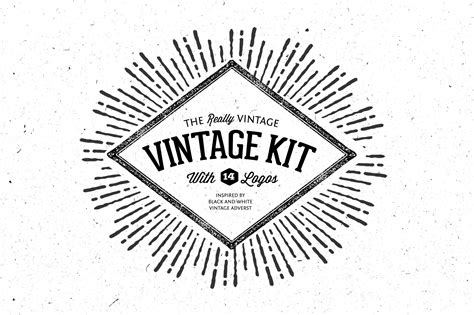 Very Vintage Vector Kit 14 Logos Graphic Objects Creative Market