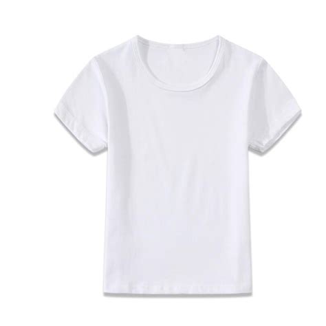 Children Blank T Shirts Unisex Plain Shirts Kids Solid White T Shirts