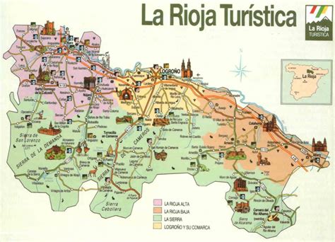 Mapa De La Rioja Provincia Municipios Turístico Y Carreteras De La