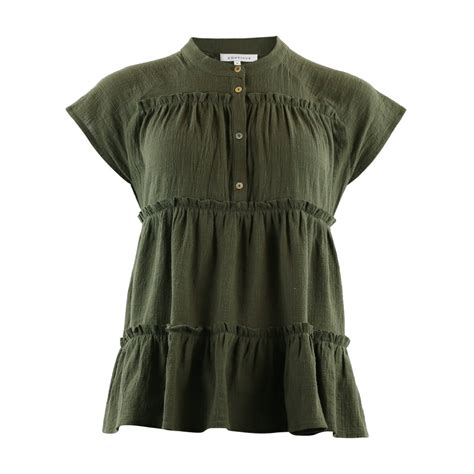 Continue Jytte Bluse Army Jydepottendk Fri Fragt Over 499