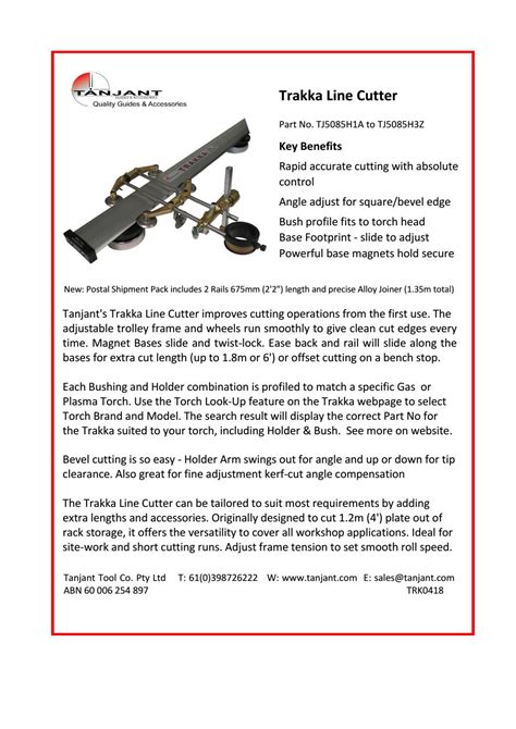 trakka line cutter leaflet tanjant tools by tanjant tool issuu