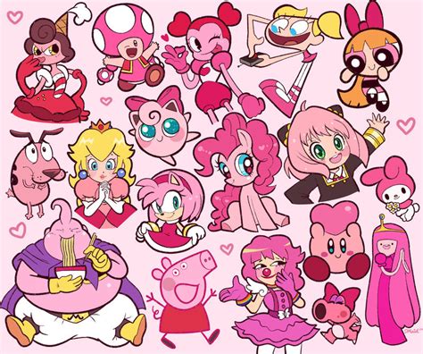 Pink Characters By Domesticmaid On Deviantart