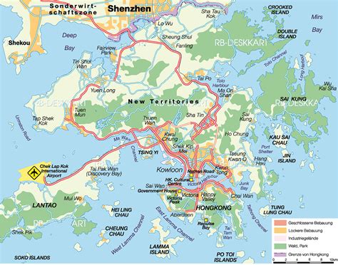 Landkarte Hongkong Und Umgebung Landkarte