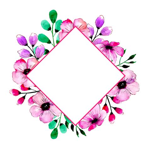 Floral Frame Png Transparent Image Download Size 1000x1000px