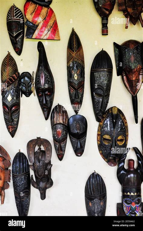 Traditional Masks From Burkina Faso Stock Photo Alamy