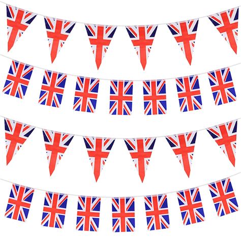 2 Pack Union Jack Flags Buntinguk Britain Rectangular And Triangle