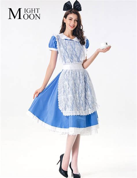 Moonight French Maid Costume Sweet Gothic Lolita Dress Anime Cosplay