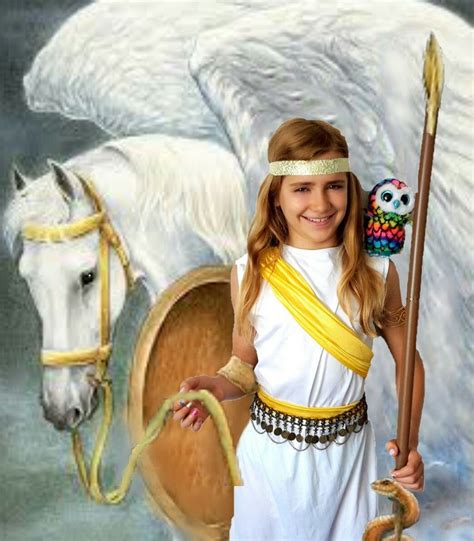 Athena Greek Goddess Fancy Dress Costume Mythology Scene Warrior Girl