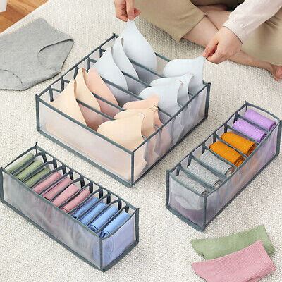 Foldable Drawer Organizer Divider Closet Storage Box For Underwear Bra Sock Bag EBay