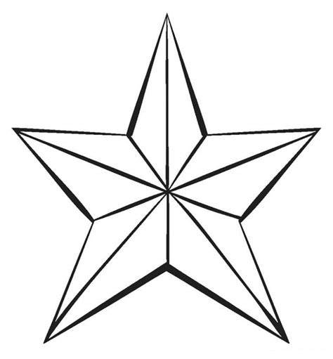 Estrella Fácil para colorear imprimir e dibujar ColoringOnly