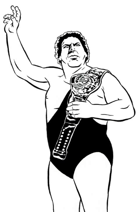 Wwe andre the giant coloring page. Andre The Giant WWE Drawing by NuruddinAyobWWE on DeviantArt