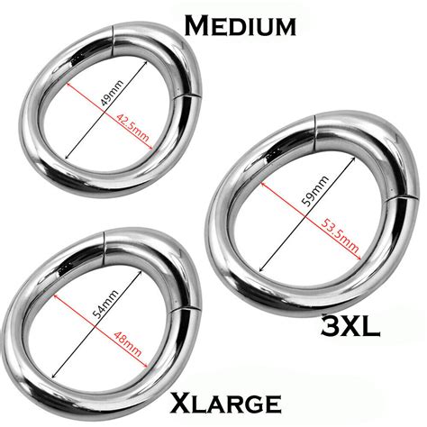 Magnetic Thick Curved Stainless Steel Cock Ring Penis Erection Stay