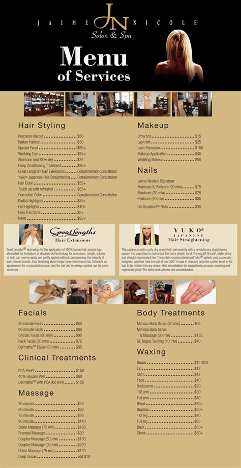 Check spelling or type a new query. Jaime Nicole Salon and Spa - Menu of Services Julia ...