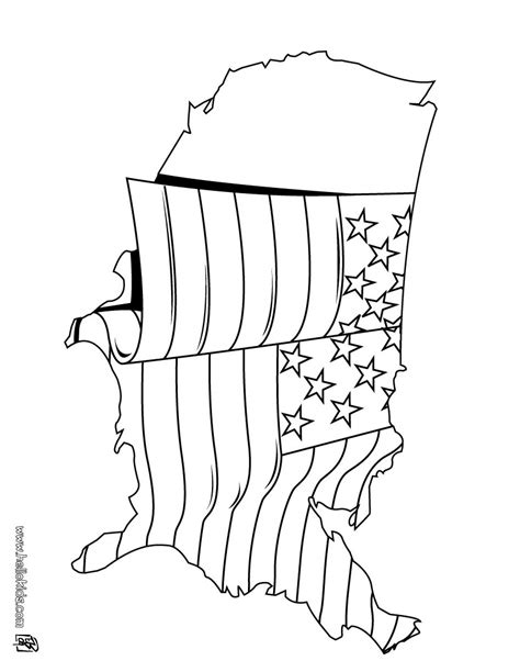 United States Flag Coloring Page At Free Printable