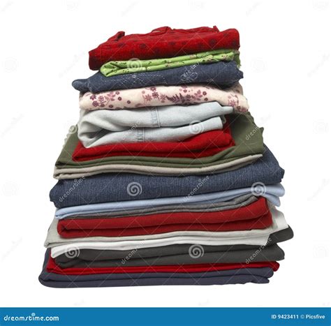 Stack Of Clothing Shirts Stock Image Image 9423411