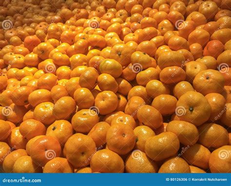 Bunch Of Fresh Mandarin Oranges Texture At The Market Lective
