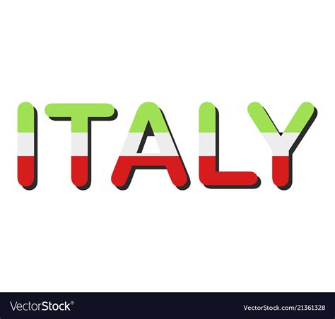 Word Italy Royalty Free Vector Image Vectorstock