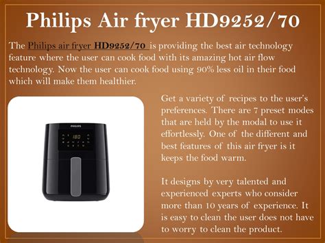 Ppt Phillips Airfryer Hd925270 Vs Hd925290 Powerpoint Presentation