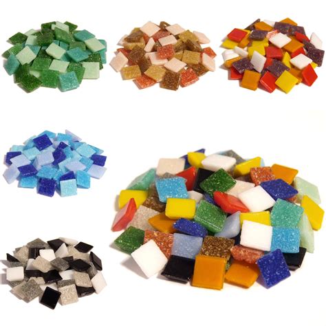 400 Vitreous Glass Mosaic Tiles For Arts And Crafts Various Mixes Ebay