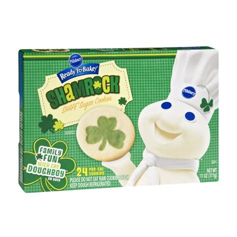 Confectioners icing or sprinkle with powdered sugar, if. Pillsbury Ready to Bake Shamrock Shape Sugar Cookies Reviews 2019