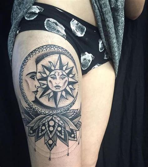 The preferences of women on sun and moon tattoo designs. Épinglé sur tattoos