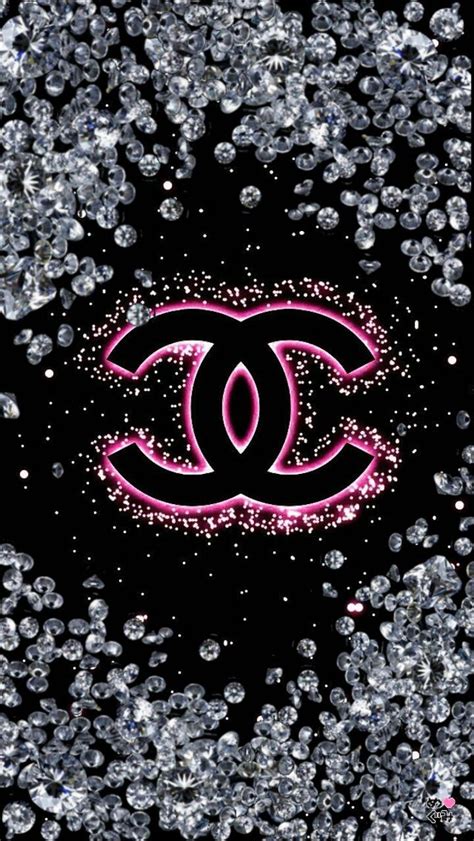 Download Black Pink Glitter Chanel Wallpaper Background