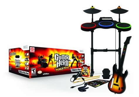 Guitar Hero World Tour Complete Band Game Drums Guitar Nintendo